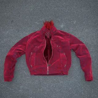 Fur Collar Zipper Denim Jacket WN27466
