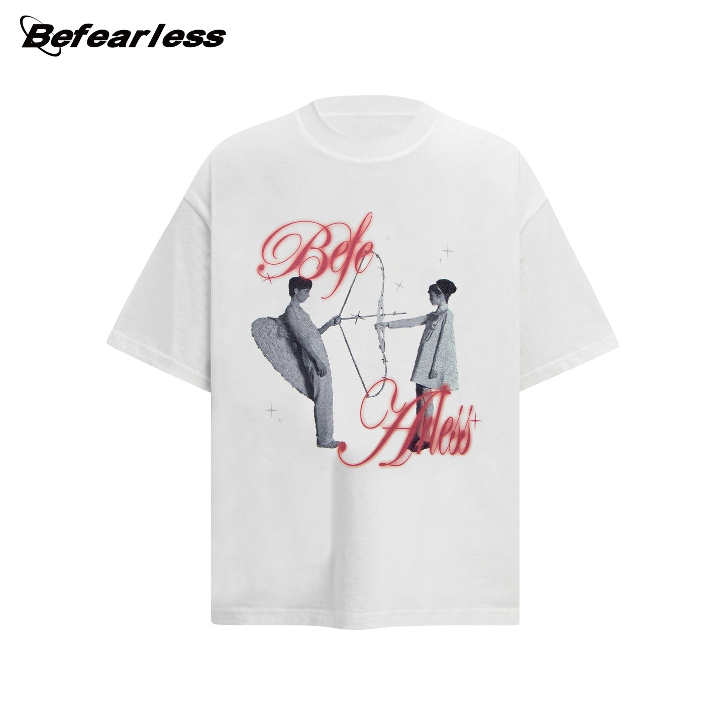 Angel Graphic Letter Print Short Sleeve T-Shirt WN26188