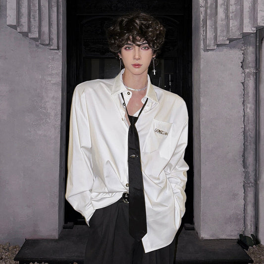 Oversize Letter Long Sleeve Shirt WN25065