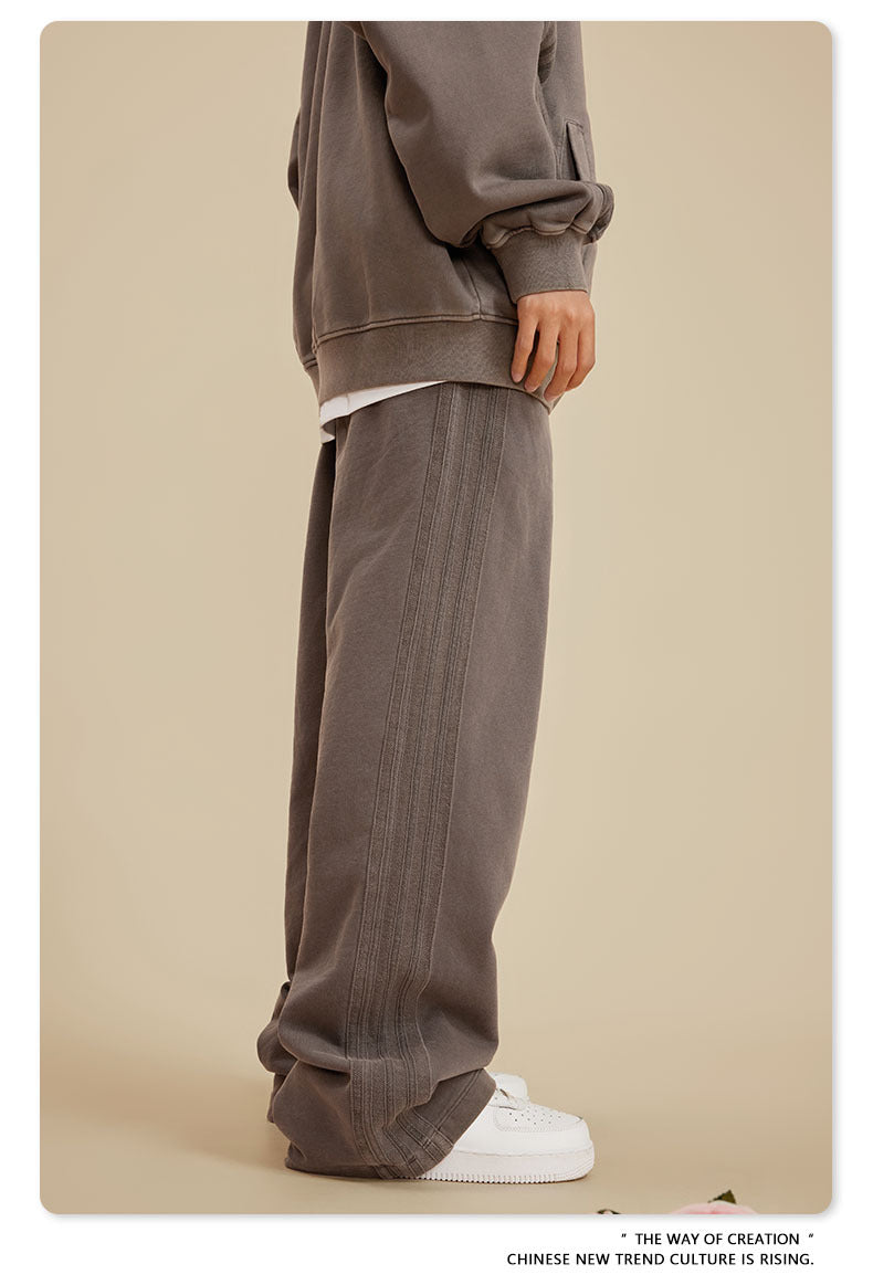 Washed Heavyweight Straight Leg Sweatpants WN6019