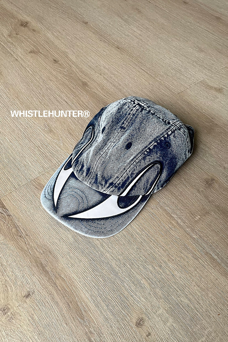 Three-Tone Embroidered Leather Patchwork Large Logo Baseball Cap WN26692