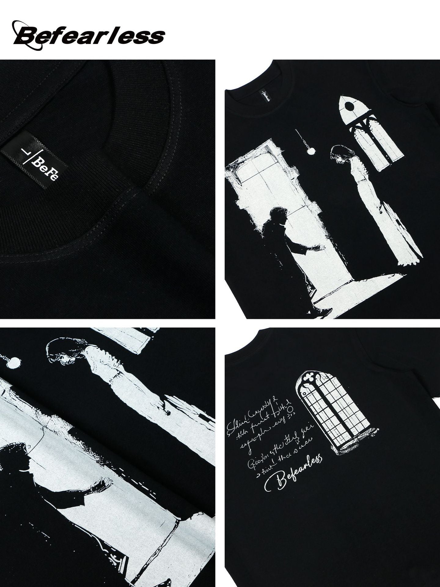 Letter Figure Graphic Oversize Short Sleeve T-Shirt WN26357
