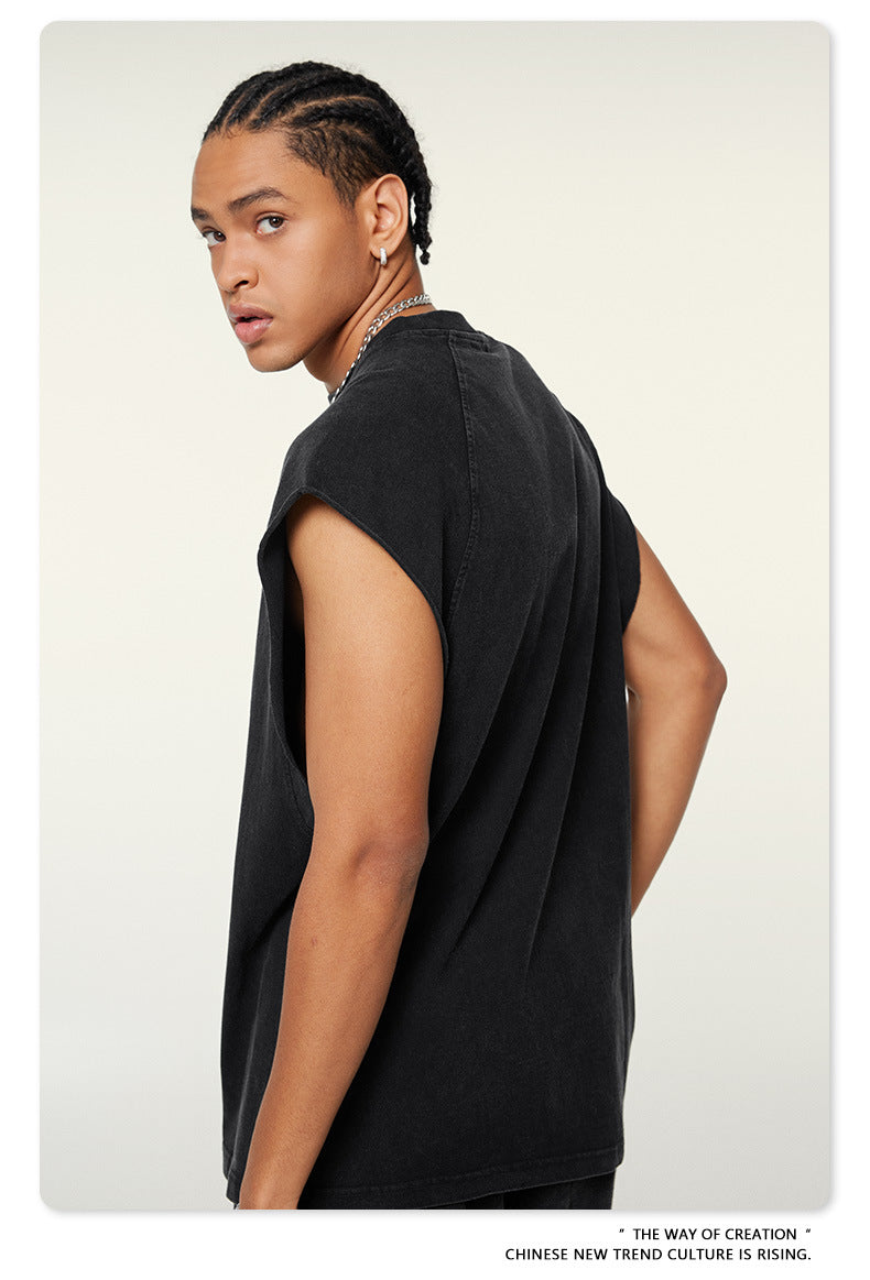Washed Oversize Tank Top T-shirt WN6447