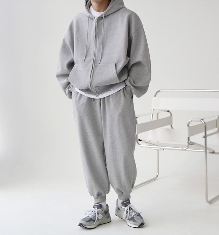 Double Zipper Oversize Hoodie & Sweatpants Setup WN6709