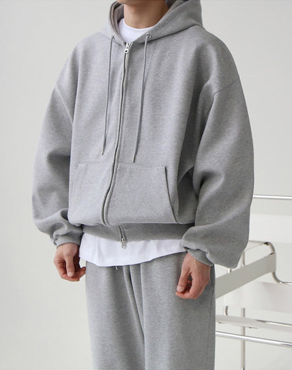 Double Zipper Oversize Hoodie & Sweatpants Setup WN6709