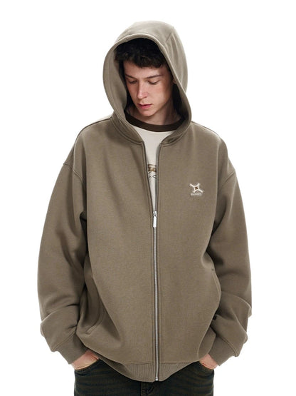 Thick Oversize Zipper Hoodie WN9756