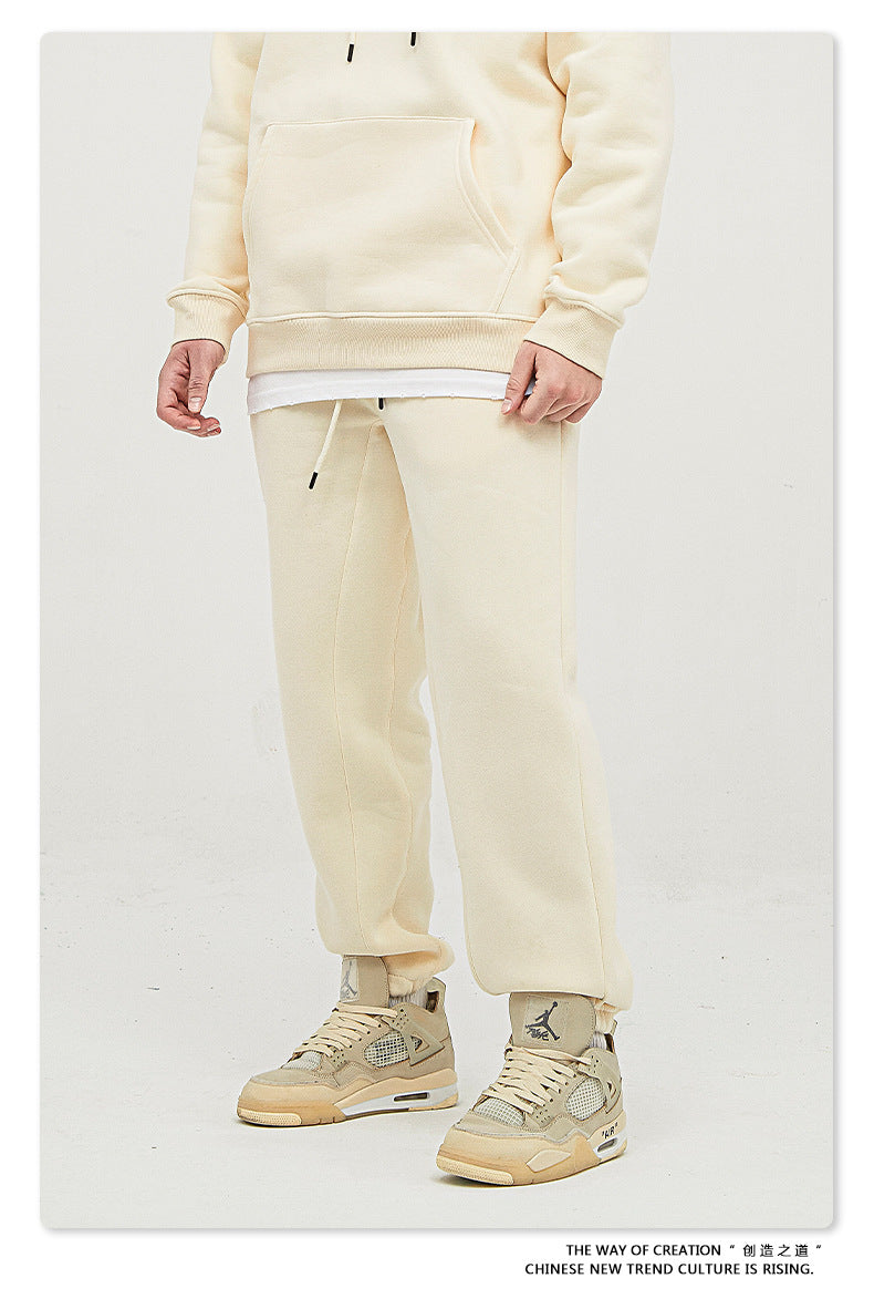 Fleece Lining Oversize Hoodie & Fleece Lining Sweatpants WN9960