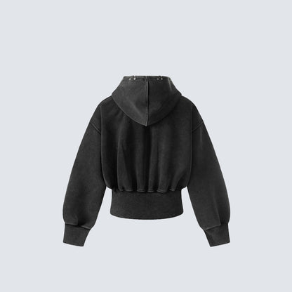 Gothic Oversize Zipper Hoodie WN27799