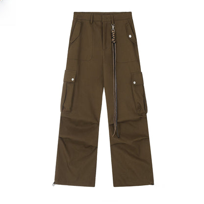 Wide-Leg Straight Cargo Pants WN11104