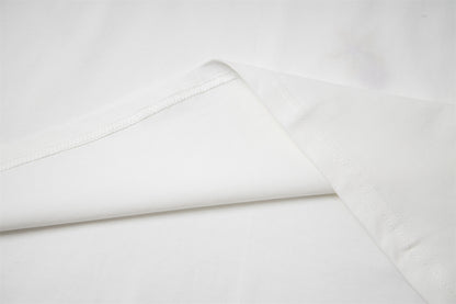 Flower Embroidery Handwritten Letter Short Sleeve T-Shirt WN26921