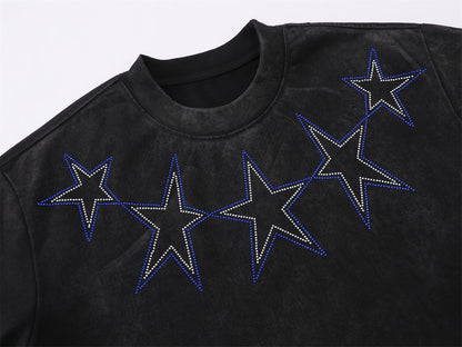 Star Rhinestone Short Sleeve T-Shirt WN26753
