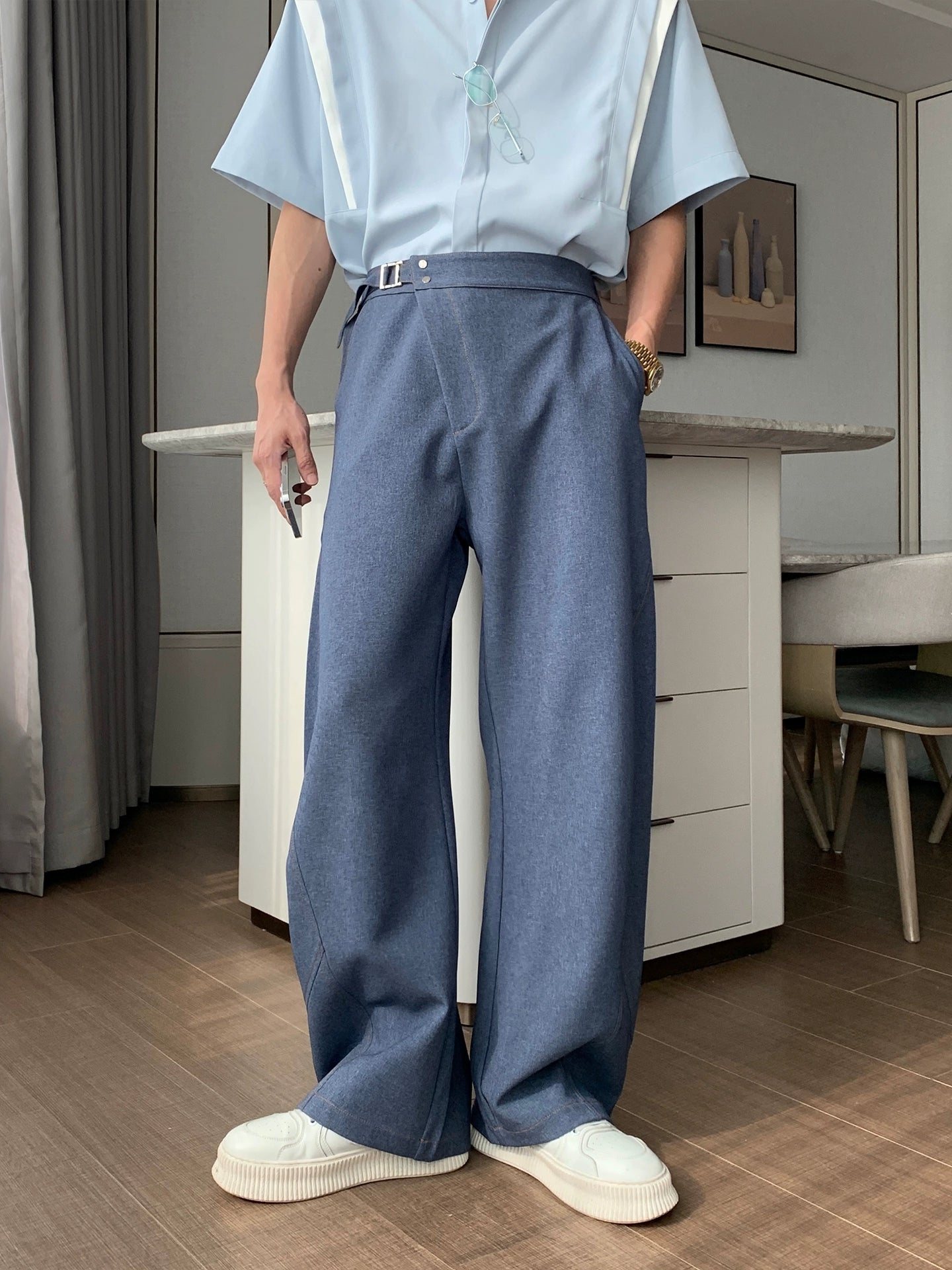 Draping Wide Leg Trousers WN20487