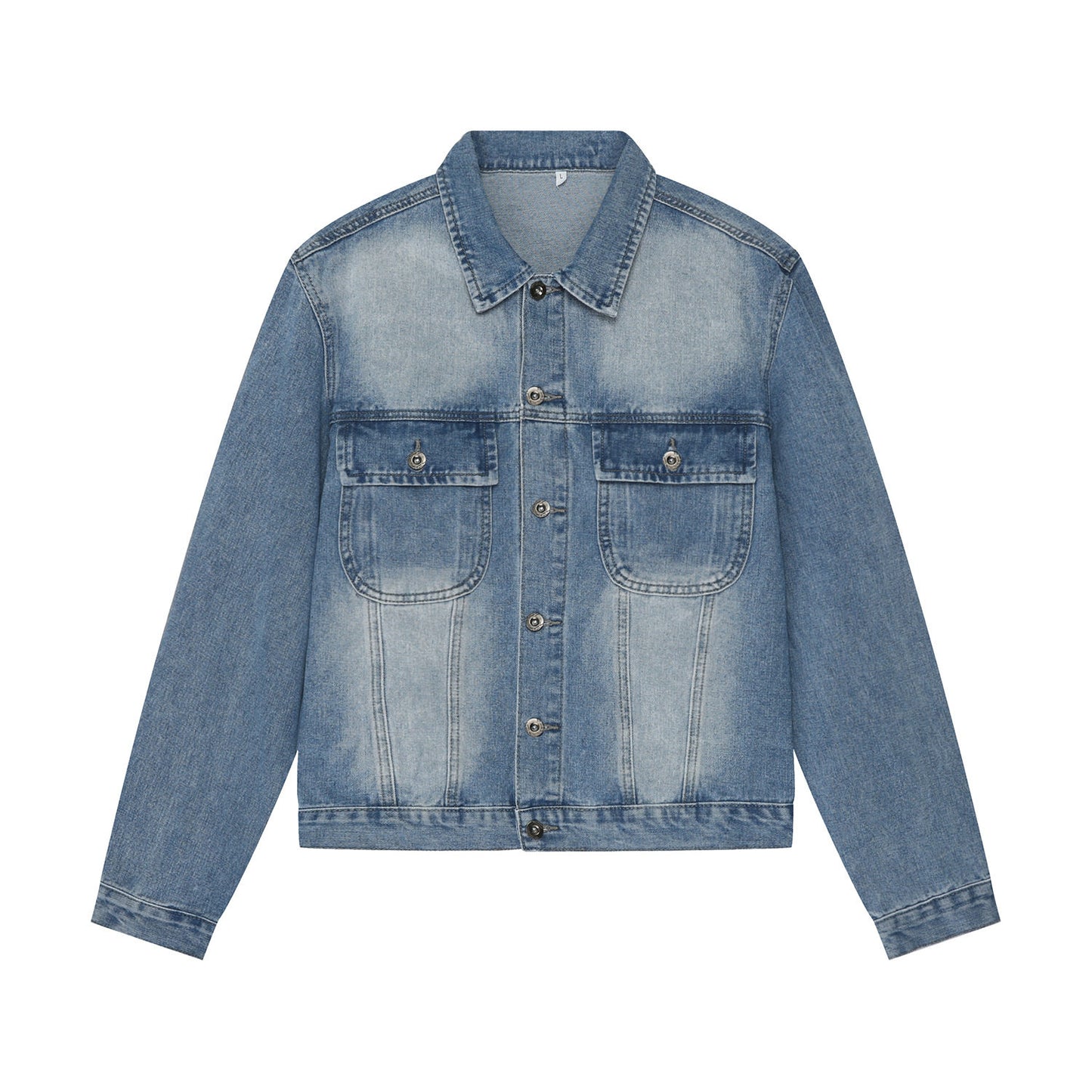 Washed Denim Jacket & Wide Leg Denim Jeans Setup WN24885