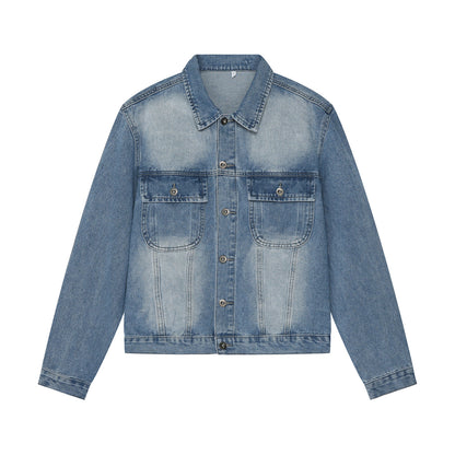 Washed Denim Jacket & Wide Leg Denim Jeans Setup WN24885