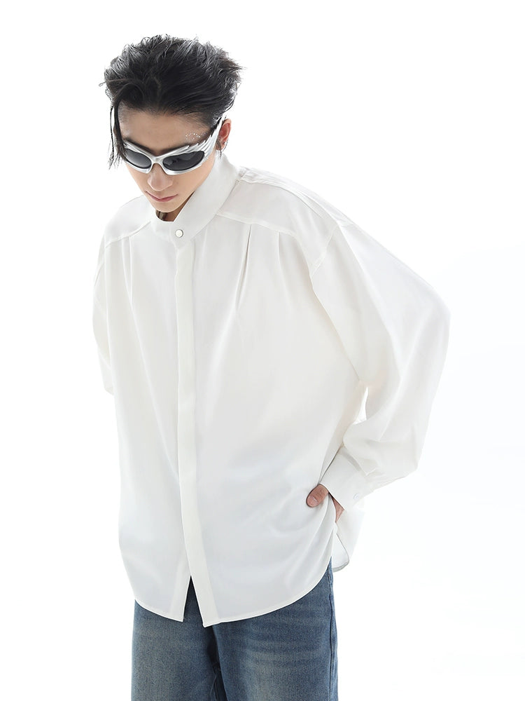 Standing-Neck Long Sleeve Shirt WN10318