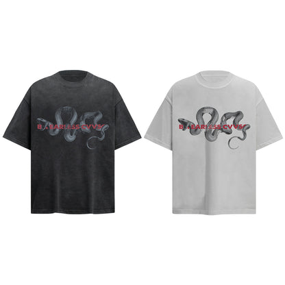 Wash Snake Print Short Sleeve T-Shirt WN14139