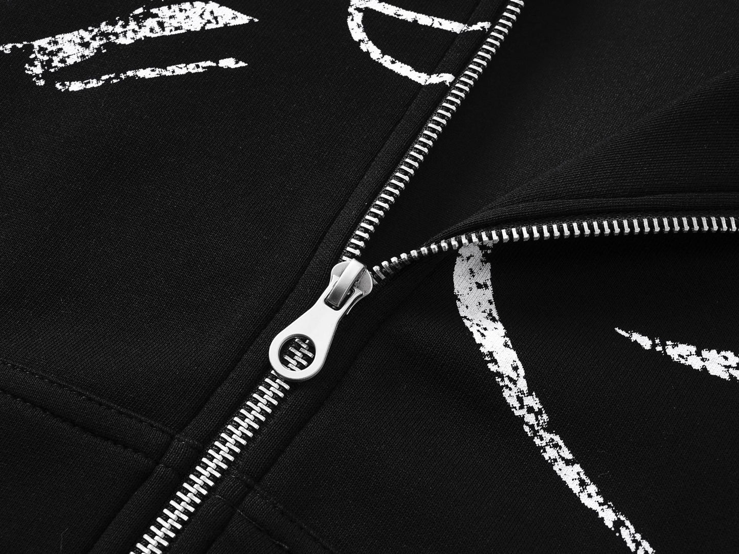 Letter Tribal Print Zipper Hoodie WN25438