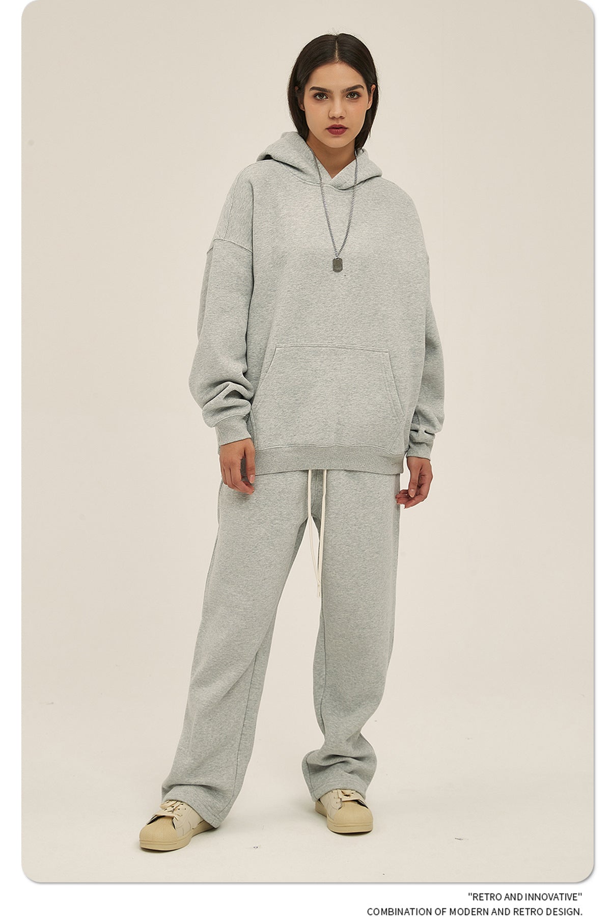 Oversize Heavyweight Hoodie & Heavyweight Sweatpants Setup WN6638-K