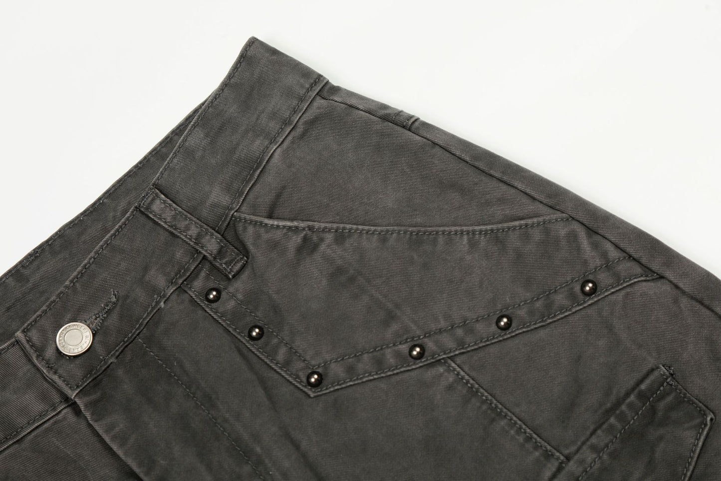 Multi Pocket Studs Wide Leg Cargo Pants WN26136