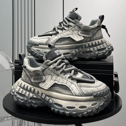 Emboss Rope Thick Sole Dad Sneakers WN24766
