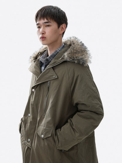 Fake Fur-Collar Hooded Jacket WN22119