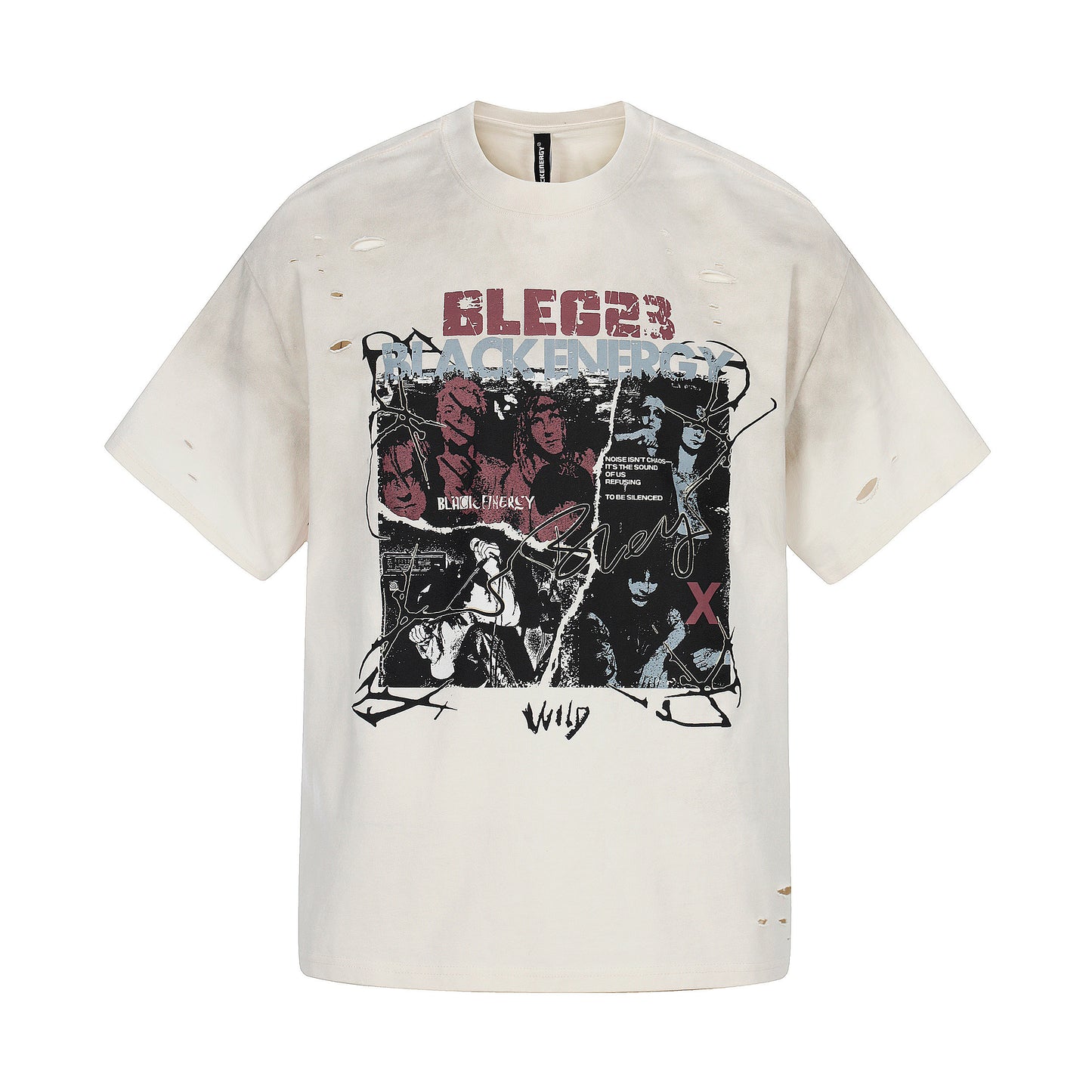 Damage Graphic Print Oversize Short Sleeve T-Shirt WN24494
