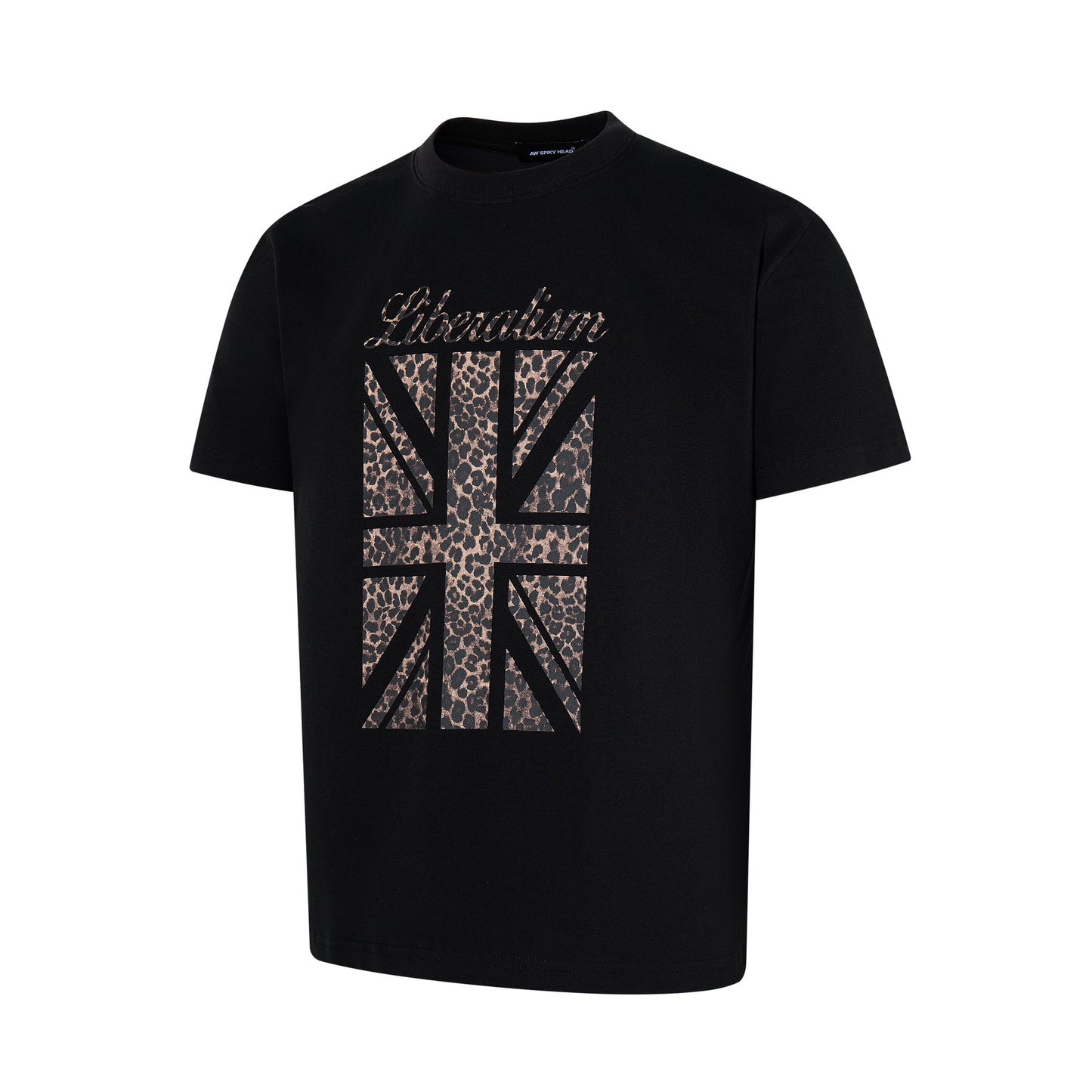 Leopard Print Flag Short Sleeve T-Shirt WN25620