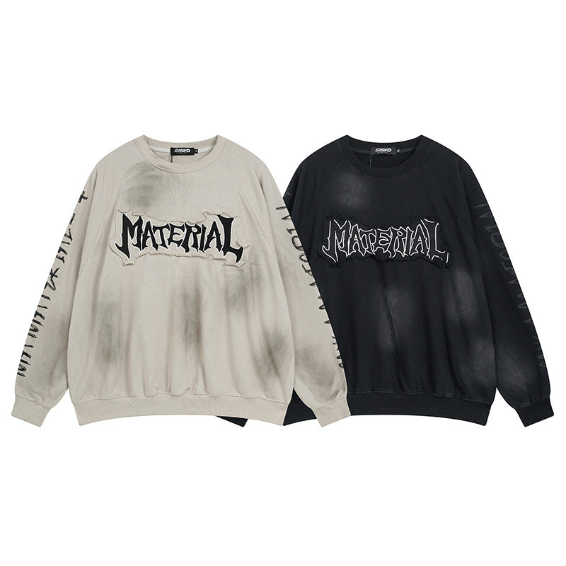 Dirty Washed Logo Print Sweatshirt WN25789