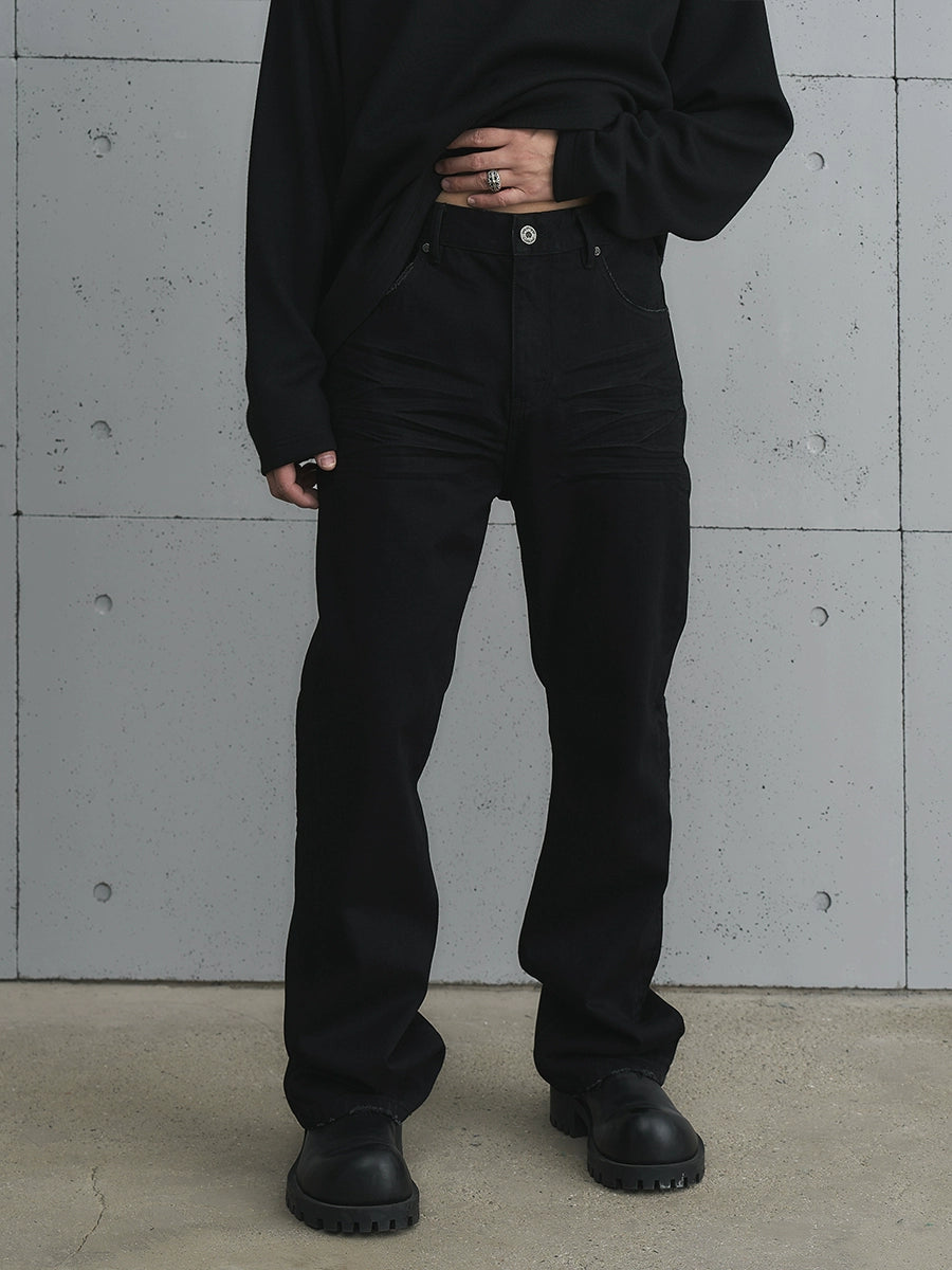 Washed Flare Denim Jeans WN17679