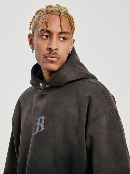 Gradient Print Oversize Fleece Lining Hoodie WN17903