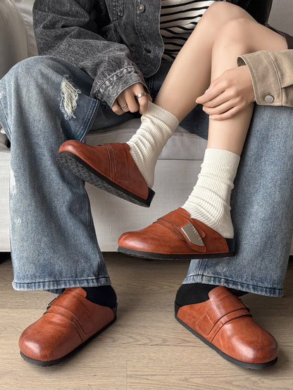 Classic Backless Leather Loafers WN24557