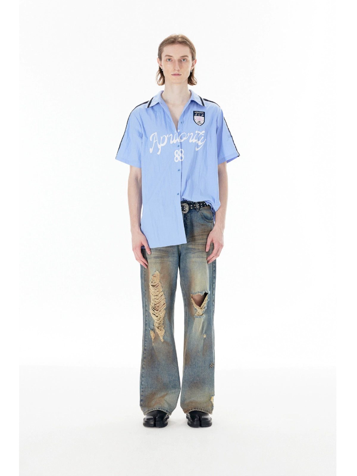 Graphic Screen Print Short Sleeve Shirt WN19033