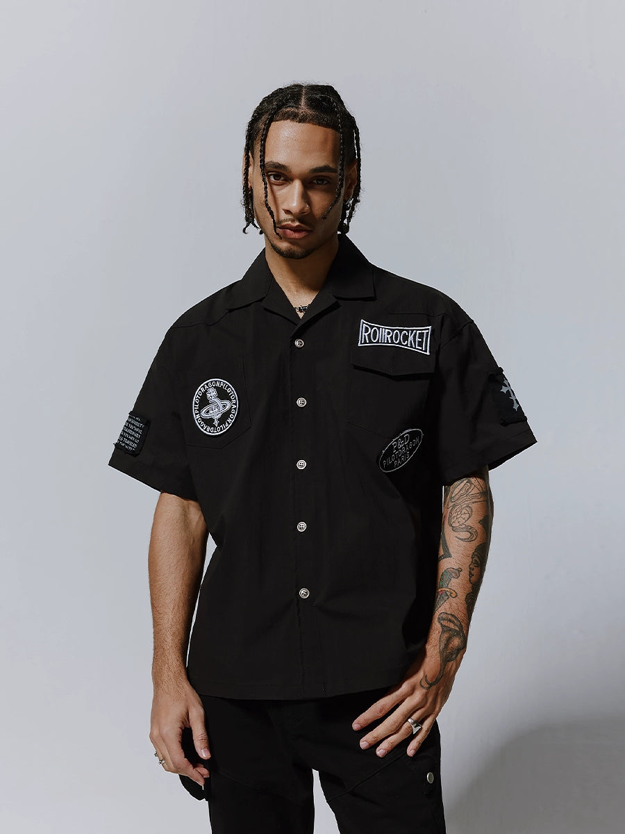 Embroidery Logo Design Short Sleeve Shirt WN17478