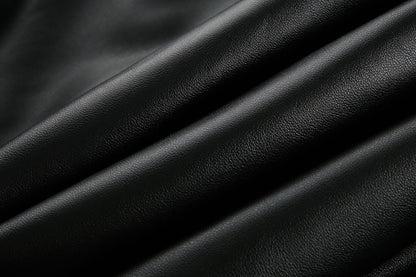 Fake Fur Lining Hooded PU Leather Jacket WN28066