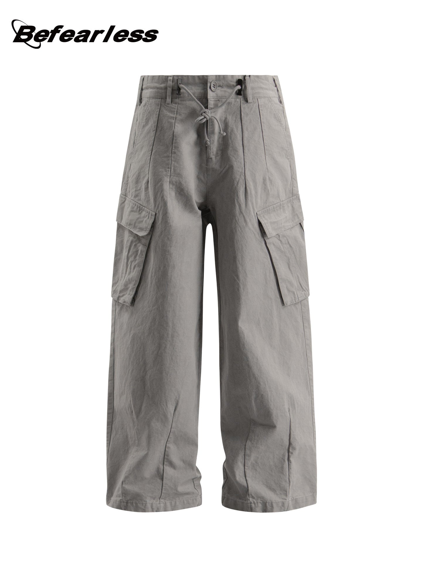 Washed Straight Wide Leg Cargo Pants  WN26343