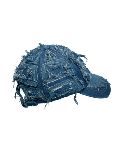 Denim Patchwork Damage Design Cap WN21096