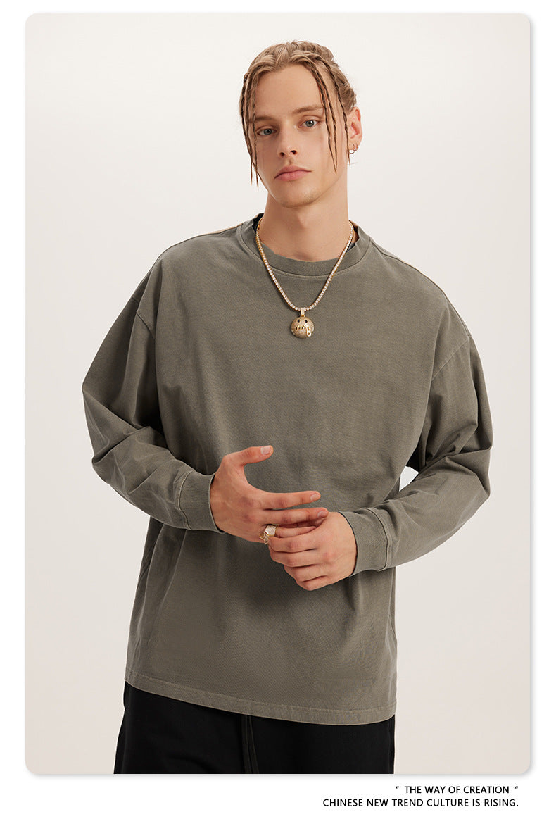 Oversize Washed Long Sleeve T-Shirt WN6052