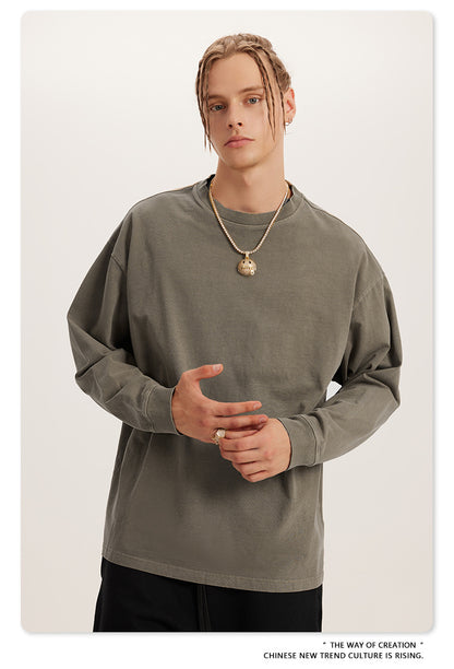 Oversize Washed Long Sleeve T-Shirt WN6052