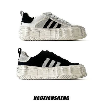 Washed Trainer-Inspired Canvas Sneakers WN19122