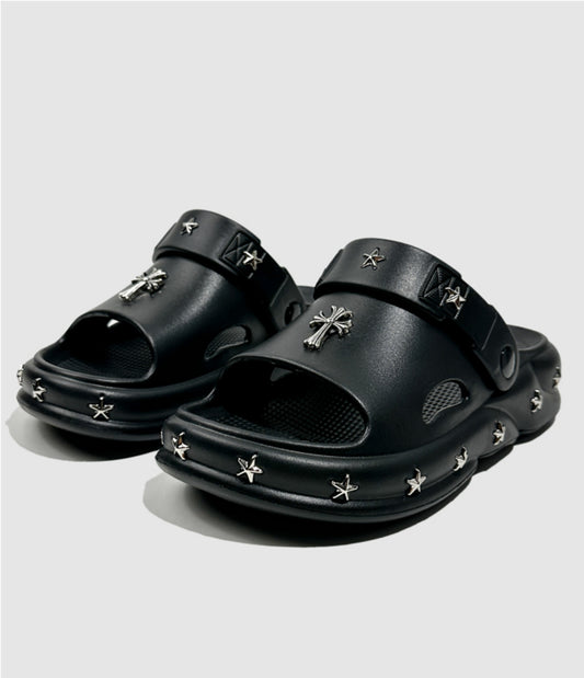 Studded Chunky Sole Punk Slides WN20616