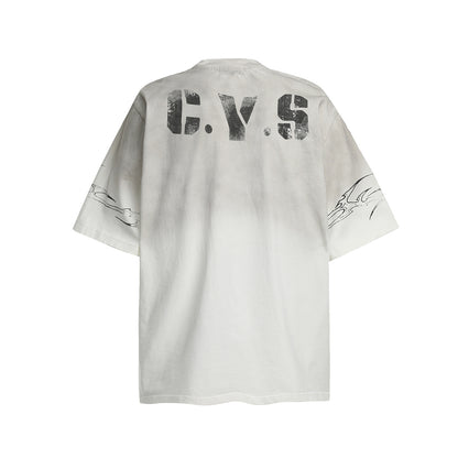 Washed Number Print Short Sleeve T-Shirt WN25385