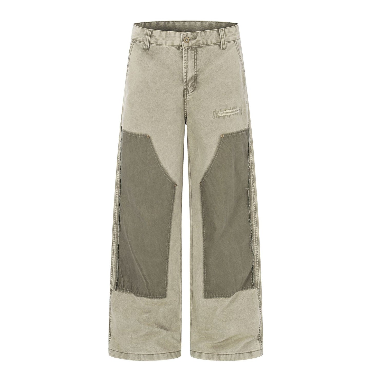 Damage Patchwork Wide Leg Cargo Pants WN26162