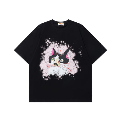 Cartoon Print Short Sleeve T-Shirt WN26777