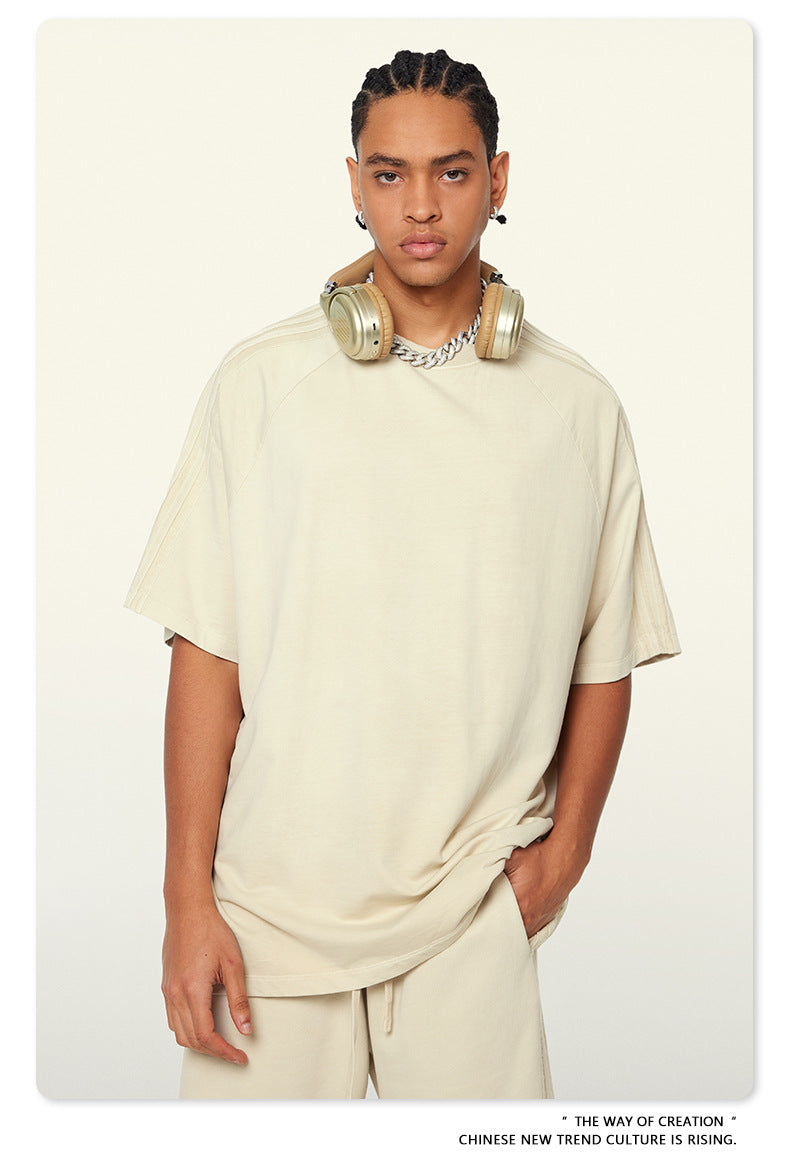 Oversize Washed Short-sleeve T-shirt WN6458