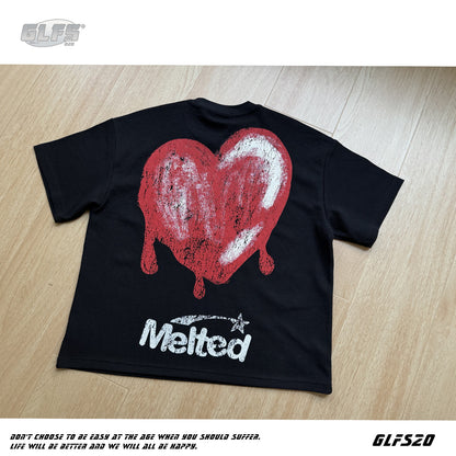 Waffle Skeleton Heart Short Sleeve T-Shirt WN26538