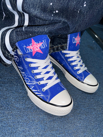 Low-Top Lace-Up Logo Print Sneakers WN27176