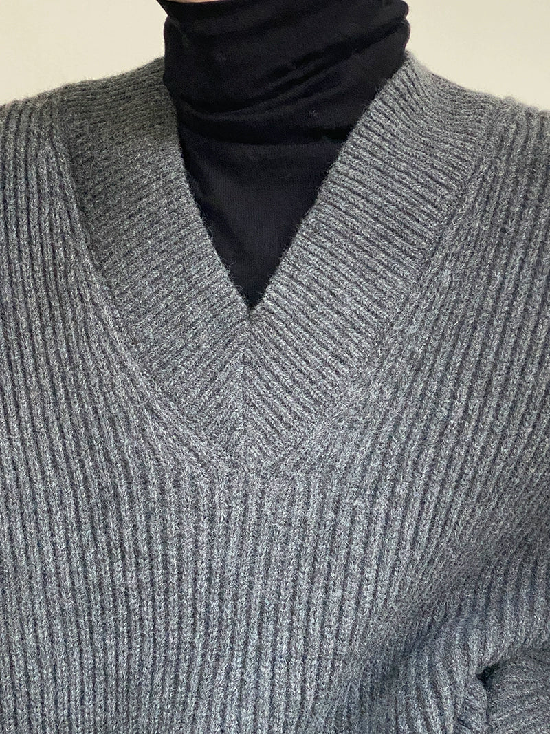 V-Neck Knit Sweater WN21682