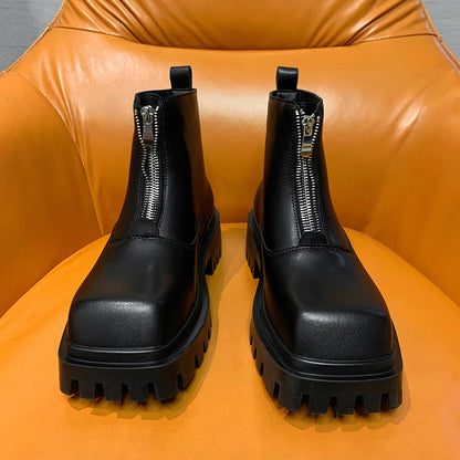 Front Zipper Combat Boots WN25054