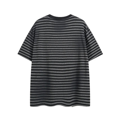 Stripe Oversize Short Sleeve T-Shirt WN15503
