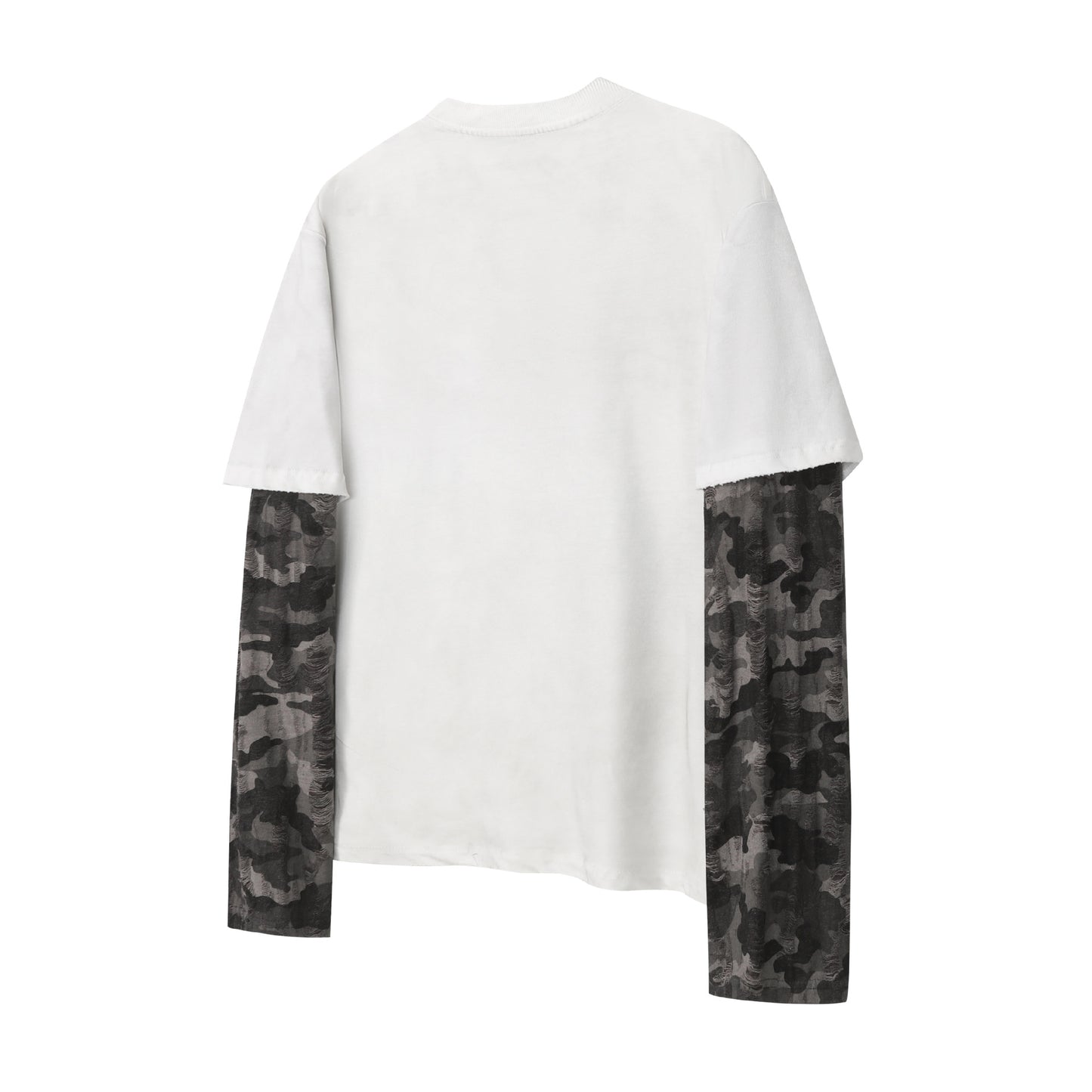 Leopard Horse Print Fake Layered Long Sleeve T-Shirt WN25784